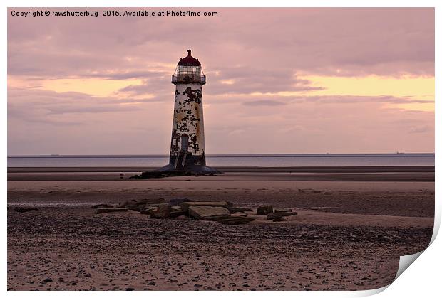 Sunrise Talacre Lighthouse Print by rawshutterbug 