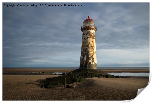 Talacre Lighthouse Print by rawshutterbug 