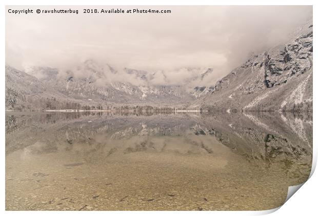 Lake Bohinj Reflection Print by rawshutterbug 