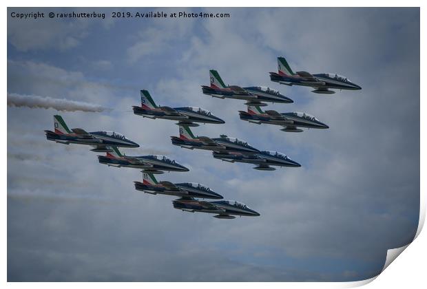 Frecce Tricolori Print by rawshutterbug 