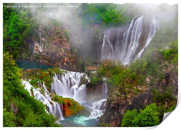 Plitvica Waterfall Print by Nigel Lee