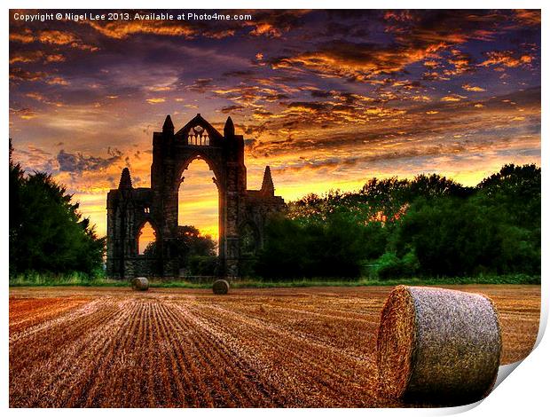 Priory Sunset Print by Nigel Lee