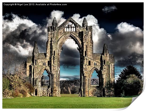 Ghostly Priory Print by Nigel Lee