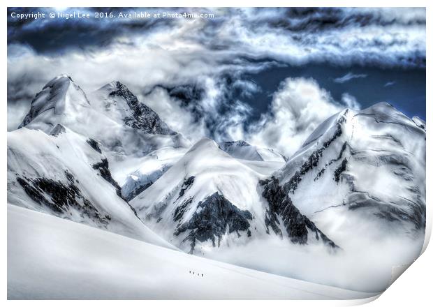 Matterhorn Mountain Range Print by Nigel Lee