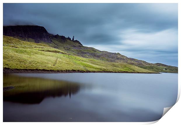  Old man of storr reflection Print by adam rumble