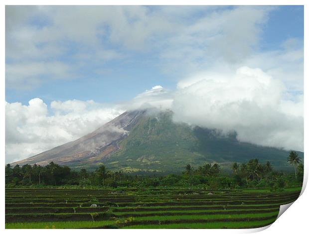 Mayon Volcano in Albay Print by Mario Angelo Bes