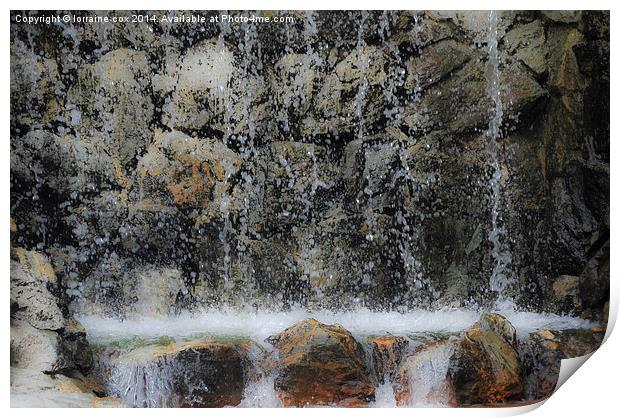 Waterfall Print by lorraine cox