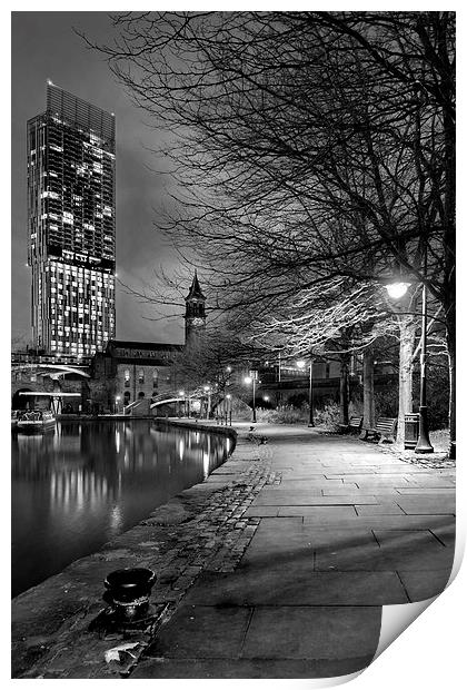 Manchester By Night. Print by Garry Smith