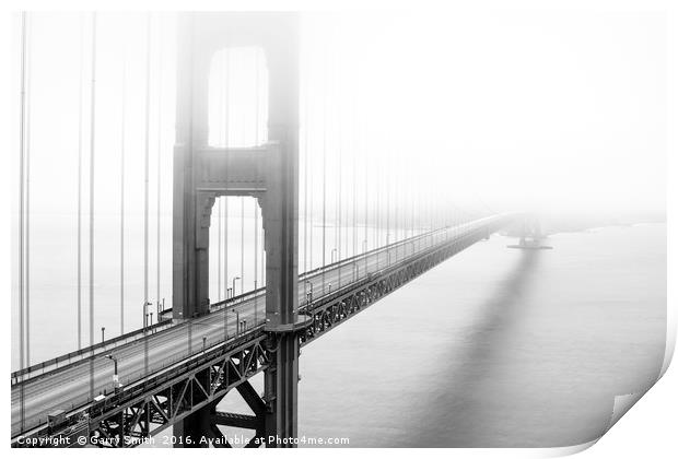 The Golden Gate Bridge, San Francisco Print by Garry Smith