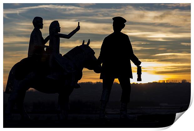 Statue Silhouette Print by I Burns