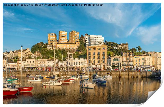  Torquay Harbourside. Print by Tracey Yeo