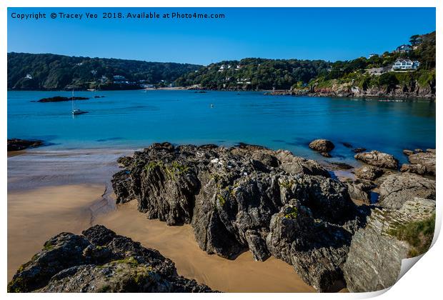 Salcombe Estuary.  Print by Tracey Yeo