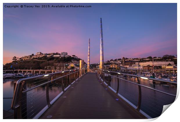 Torquay Harbour Sunset  Print by Tracey Yeo