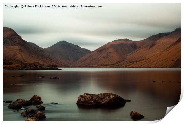 Wastwater Lake Sunset Print by Robert Dickinson