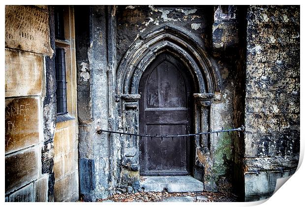 Medieval Monks Door Print by Gabriela Wernicke-Marfo