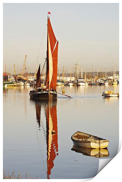 Calm water reflection Print by Brian Fry