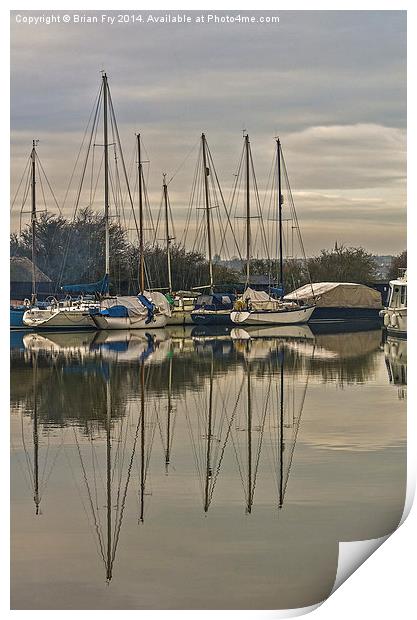  Sunrise reflections Print by Brian Fry