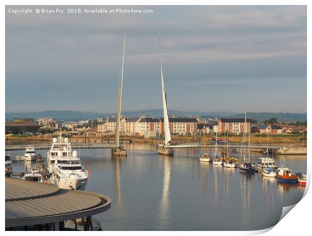 Twin Sails Bridge Poole Print by Brian Fry