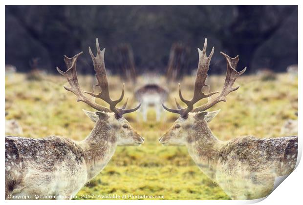Oh Deer Me! Print by Lauren Bywater
