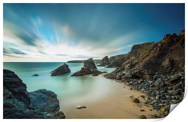 Bedruthan Sands Print by Kevin Ainslie