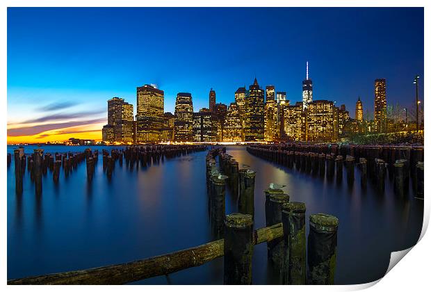 Manhattan Sunset Print by Kevin Ainslie