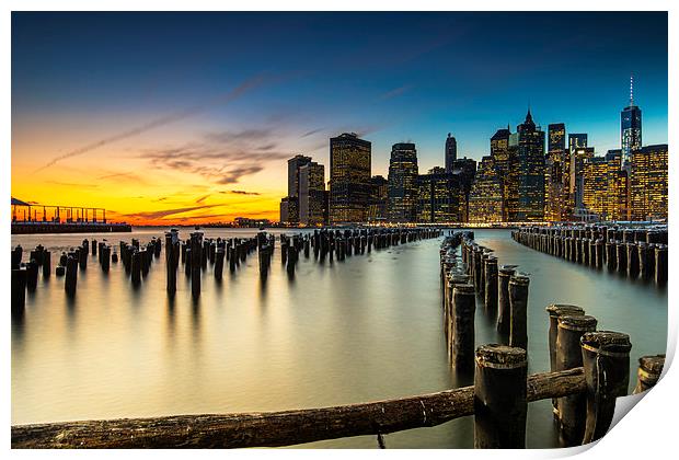 NYC Sunset Print by Kevin Ainslie