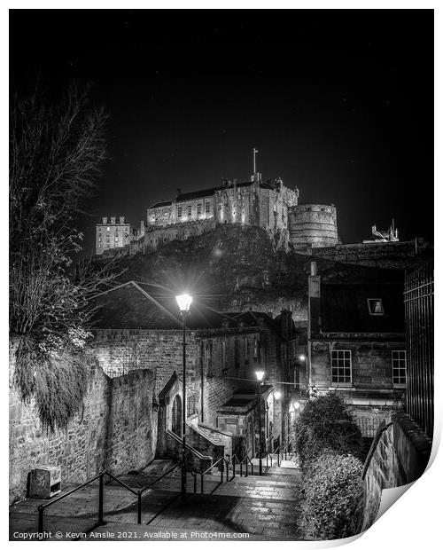 The Vennel at Night Print by Kevin Ainslie