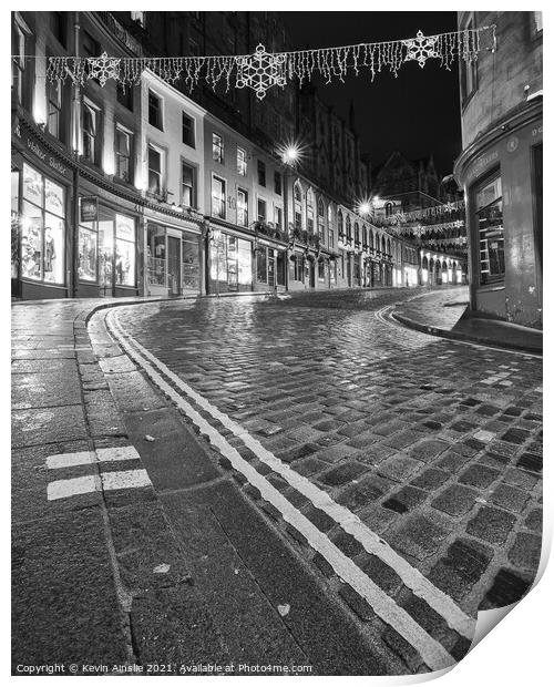 Victoria Street Cobbles Print by Kevin Ainslie