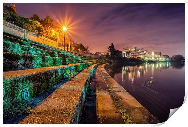 Embankment Shadows Print by Alex Clark