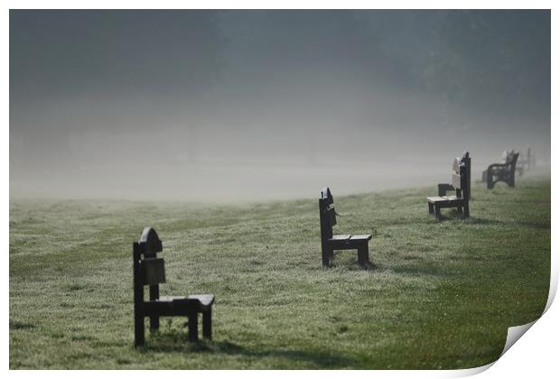 Empty Seats in the mist Print by Gerald Robinson