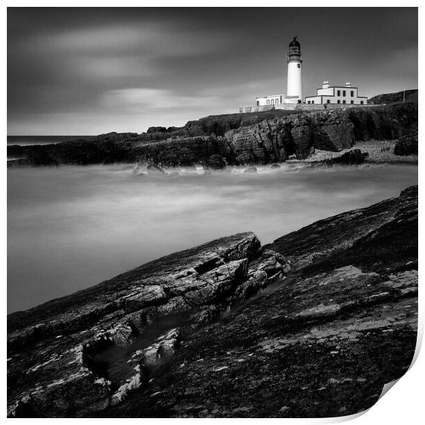 Rua Reidh Lighthouse I Print by Dave Bowman