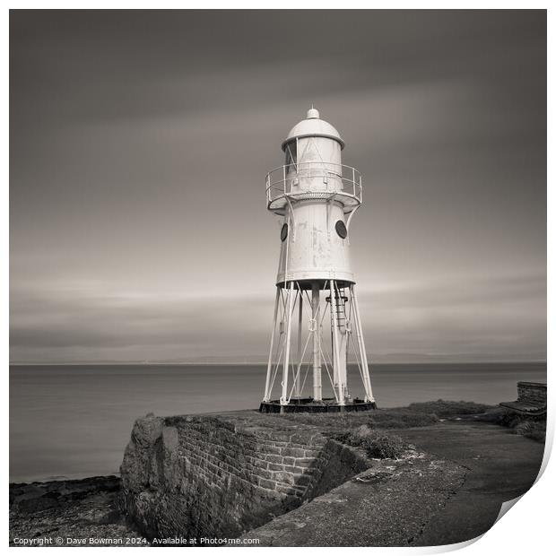 Black Nore Lighthouse Print by Dave Bowman