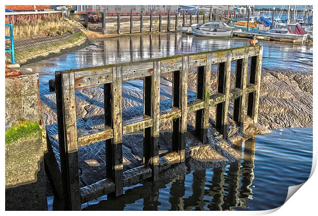  Canal guideway Heybridge Basin Essex Print by Peter Hart