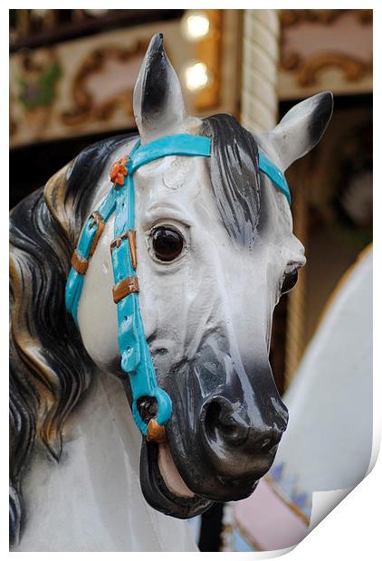 Carousel Horse 1 Print by Lynette Holmes