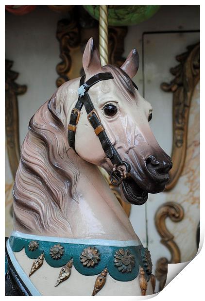 Carousel Horse 2 Print by Lynette Holmes