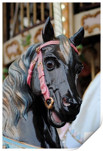 Carousel Horse 3 Print by Lynette Holmes