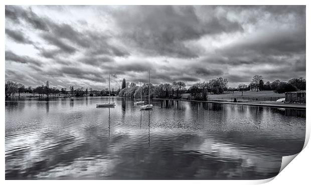  Danson Park in Black and White Print by John Ly