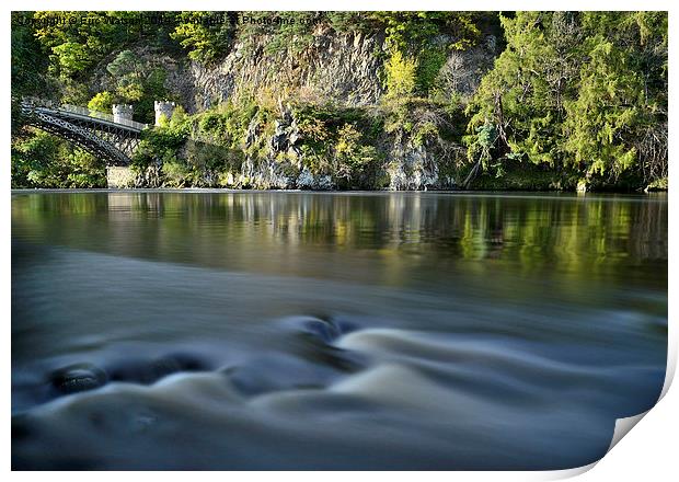 Bridge And River Spey Print by Eric Watson