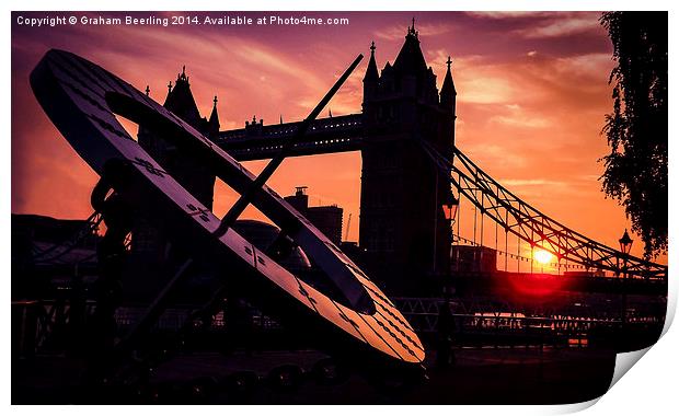  Tower Bridge Sunset Print by Graham Beerling