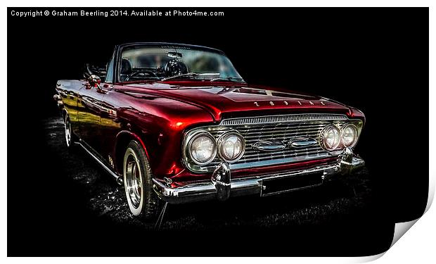  Classic Car Print by Graham Beerling