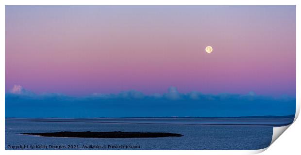 Moon over the Bay Print by Keith Douglas