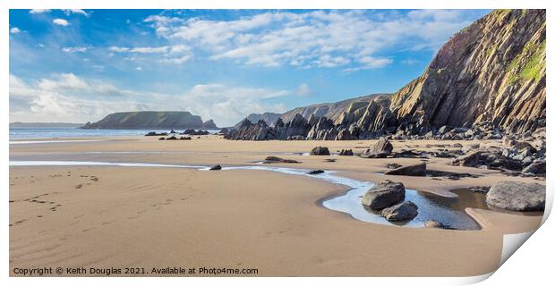 Marloes Sands, Pembrokeshire Print by Keith Douglas