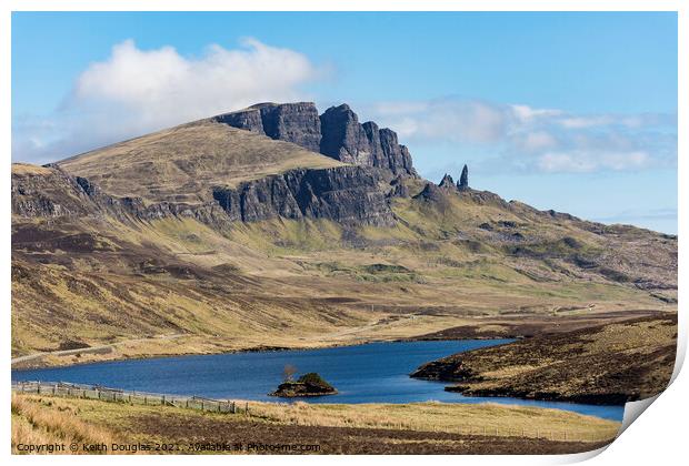 The Storr and Old Man of Storr, Skye Print by Keith Douglas