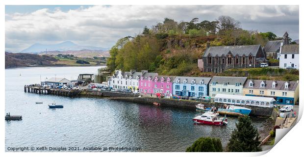 Portree Harbour on the Isle of Skye Print by Keith Douglas