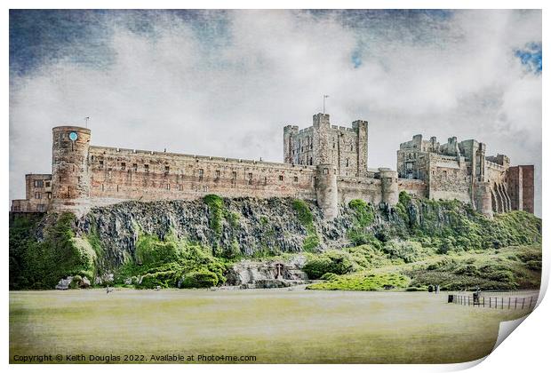 Bamburgh Castle from the Castle Green Print by Keith Douglas