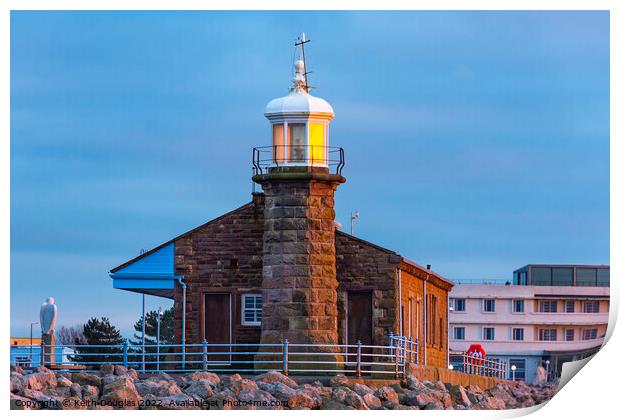 Lighthouse on the Stone Jetty Print by Keith Douglas