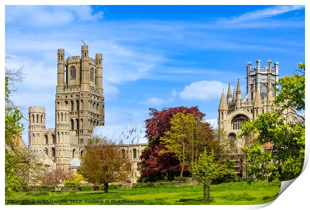 Ely Cathedral, Cambridgeshire Print by Keith Douglas