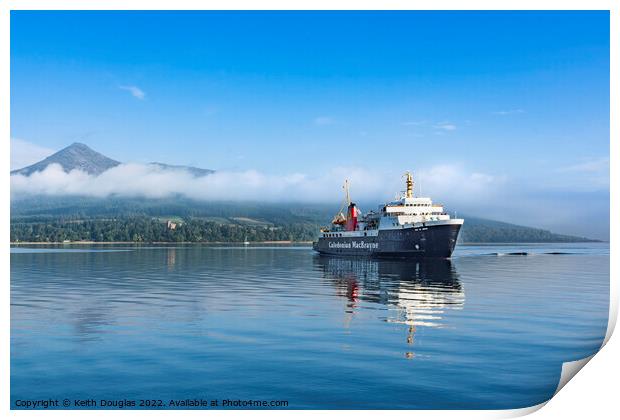 Ferry at Brodick, Isle of Arran Print by Keith Douglas