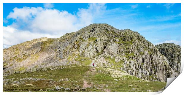 Crinkle Crags, Lake District Print by Keith Douglas