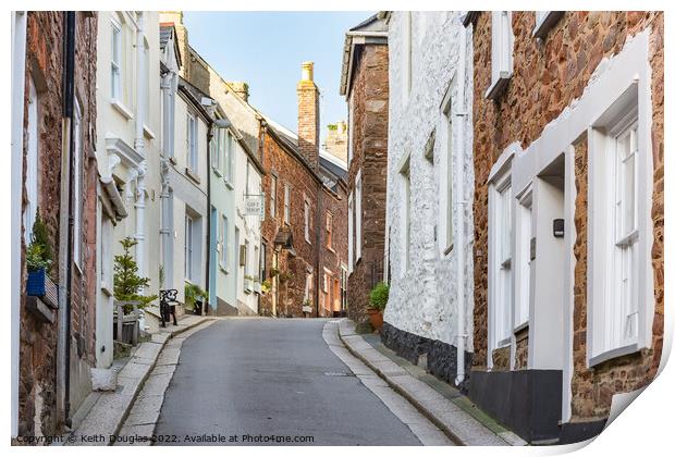 Fore Street in Kingsand, Cornwall Print by Keith Douglas